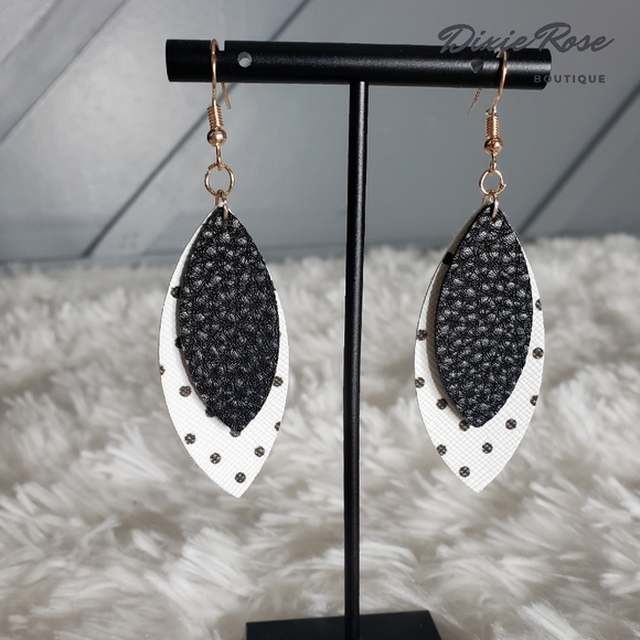 Handmade Faux Leather Earrings! - Picture 1 of 1